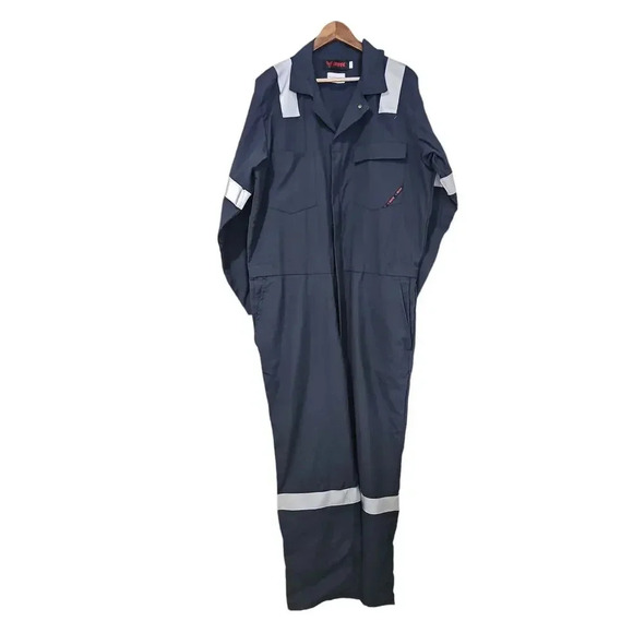 Drifire Reflective Fire Resistant Industrial Coverall Navy Size L - Picture 1 of 6